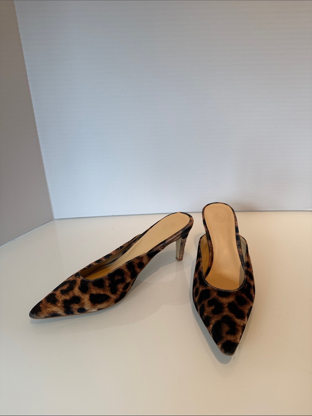 Urban Outfitters Leopard Print Pointed Mule Heels